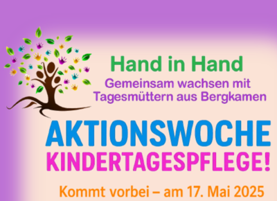 Plakat der Aktionswoche Kindertagespflege