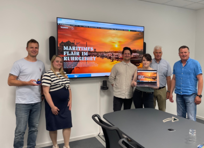 Pressekonferenz in der Marina Rünthe - Website wird vorgestellt