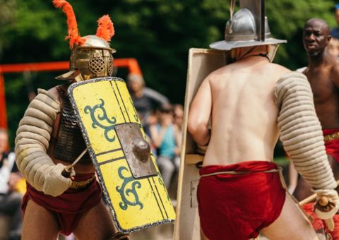 Kämpfende Gladiatoren