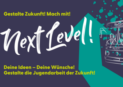 Plakat der Veranstaltungsreihe Next Level vom Kijub