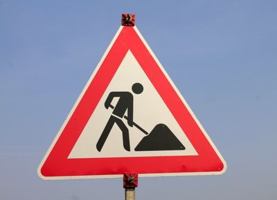 Baustellenschild