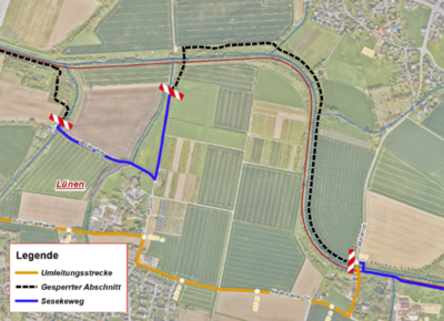 Route Umleitung Seseke-Weg