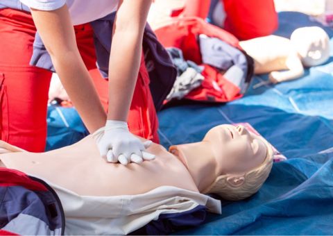 Kurssituation bei einer Erste Hilfe Übung