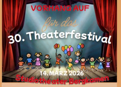 Plakat des 30zigsten Theaterfestivals in Bergkamen