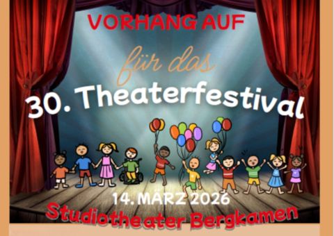 Plakat des 30zigsten Theaterfestivals in Bergkamen