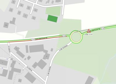 Kartenausschnitt der L821n