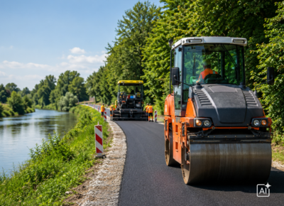 Asphaltierung des Seseke-Weges