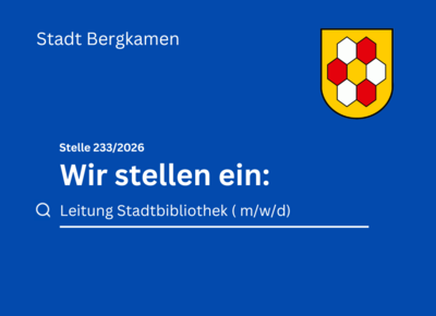 Stellenanzeige Leitung Stadtbibliothek