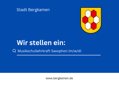 Stellenanzeige Musikschullehrkraft Saxophon