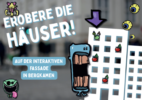 Plakat bemalt die Häuser