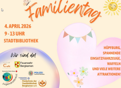 Poster zum Familientag in der Stadtbibliothek