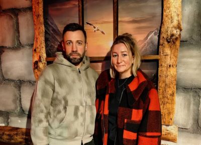 Chris Dominik und Sarah Feige beim Erkundungsgang durch Bergkamen