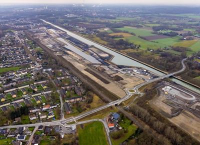 Bild der Wasserstadt von oben