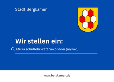 Stellenanzeige Musikschullehrkraft Saxophon